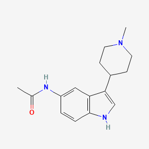molecular formula C16H21N3O B8639900 N-(3-(1-Methylpiperidin-4-yl)-1H-indol-5-yl)acetamide CAS No. 182563-03-7