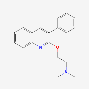 molecular formula C19H20N2O B8639934 N,N-Dimethyl-2-((3-phenylquinolin-2-yl)oxy)ethanamine CAS No. 89110-98-5