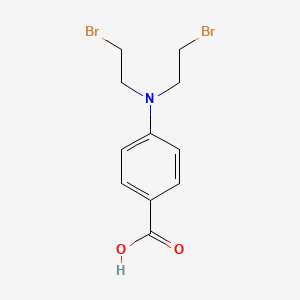 molecular formula C11H13Br2NO2 B8639942 4-[bis(2-bromoethyl)amino]benzoic acid CAS No. 2045-18-3