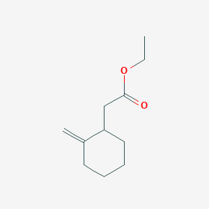 molecular formula C11H18O2 B8640040 Ethyl 2-(2-methylidenecyclohexyl)acetate CAS No. 53544-45-9