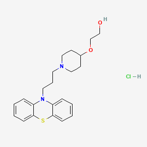 molecular formula C22H29ClN2O2S B8640100 Ethanol, 2-((1-(3-(10H-phenothiazin-10-yl)propyl)-4-piperidinyl)oxy)-, monohydrochloride CAS No. 40474-44-0