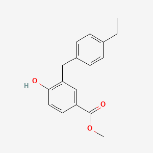 molecular formula C17H18O3 B8640214 Methyl 3-[(4-ethylphenyl)methyl]-4-hydroxybenzoate CAS No. 660841-98-5