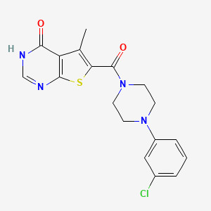 6-(4-(3-chlorophenyl)piperazine-1-carbonyl)-5-methylthieno[2,3-d]pyrimidin-4(3H)-one