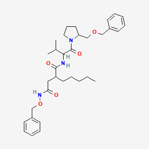 molecular formula C33H47N3O5 B8640398 N4-benzyloxy-N 1-(1-(2-benzyloxymethyl-pyrrolidine-1-carbonyl)-2-methyl-propyl)-2-pentyl-succinamide 