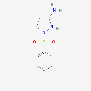 molecular formula C10H13N3O2S B086404 2,5-Dihydro-1-((p-tolyl)sulphonyl)-1H-pyrazol-3-amine CAS No. 1018-36-6