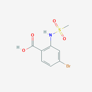 molecular formula C8H8BrNO4S B8640418 4-Bromo-2-(n-methylsulphonylamino)benzoic acid 