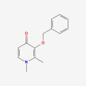 molecular formula C14H15NO2 B8640525 3-(Benzyloxy)-1,2-dimethylpyridin-4(1H)-one CAS No. 90037-22-2