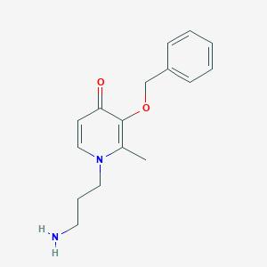 4(1H)-Pyridinone, 1-(3-aminopropyl)-2-methyl-3-(phenylmethoxy)-