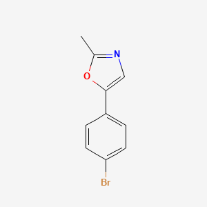 molecular formula C10H8BrNO B8640583 5-(4-Bromophenyl)-2-methyloxazole 