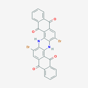 molecular formula C28H12Br2N2O4 B086406 15,30-Dibromo-2,17-diazaheptacyclo[16.12.0.03,16.04,13.06,11.019,28.021,26]triaconta-1(30),3,6,8,10,13,15,18,21,23,25,28-dodecaene-5,12,20,27-tetrone CAS No. 130-19-8