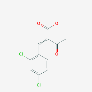 molecular formula C12H10Cl2O3 B8640641 Methyl 2-[(2,4-dichlorophenyl)methylidene]-3-oxobutanoate CAS No. 104990-30-9