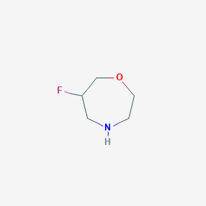 molecular formula C5H10FNO B8640656 6-Fluoro-1,4-oxazepane 