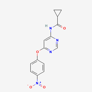 N-(6-(4-nitrophenoxy)pyrimidin-4-yl)cyclopropanecarboxamide