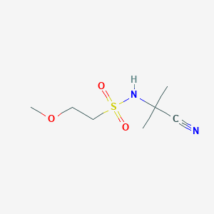 molecular formula C7H14N2O3S B8640692 N-(1-Cyano-1-methylethyl)-2-methoxyethanesulfonamide 