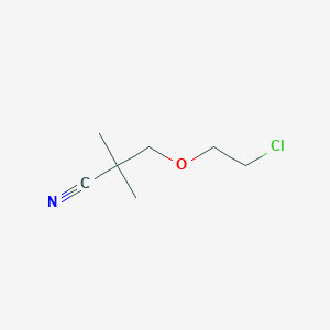 3-(2-Chloroethoxy)-2,2-dimethylpropanenitrile