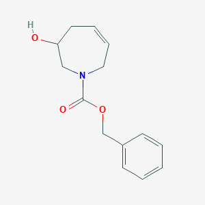 molecular formula C14H17NO3 B8640813 Benzyl 3-hydroxy-2,3,4,7-tetrahydroazepine-1-carboxylate 