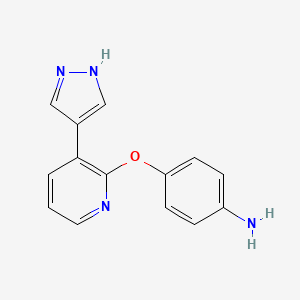 4-(3-(1H-pyrazol-4-yl)pyridin-2-yloxy)benzenamine