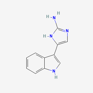 molecular formula C11H10N4 B8640853 2-Amino-4-(3-indolyl)imidazole 