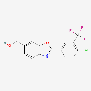 {2-[4-Chloro-3-(trifluoromethyl)phenyl]-1,3-benzoxazol-6-yl}methanol