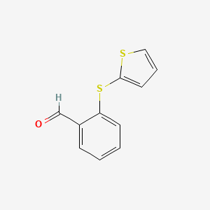 molecular formula C11H8OS2 B8640955 2-(Thiophen-2-ylsulfanyl)benzaldehyde 