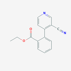 molecular formula C15H12N2O2 B8641049 Ethyl 2-(3-cyanopyridin-4-yl)benzoate 