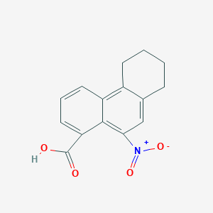 molecular formula C15H13NO4 B086411 10-Nitro-5,6,7,8-tetrahydrophenanthrene-1-carboxylic acid CAS No. 14861-12-2