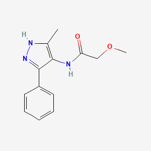 2-methoxy-N-(5-methyl-3-phenyl-1H-pyrazol-4-yl)acetamide