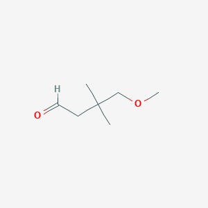 molecular formula C7H14O2 B8641274 4-Methoxy-3,3-dimethyl-butanal 