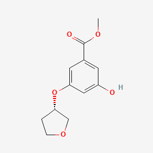 molecular formula C12H14O5 B8641302 Methyl 3-hydroxy-5-{[(3S)-oxolan-3-yl]oxy}benzoate CAS No. 915771-44-7