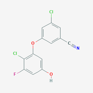 molecular formula C13H6Cl2FNO2 B8641330 3-Chloro-5-(2-chloro-3-fluoro-5-hydroxyphenoxy)benzonitrile CAS No. 920036-42-6
