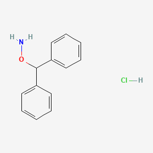 molecular formula C13H14ClNO B8641341 Hydroxylamine, O-(diphenylmethyl)-, hydrochloride CAS No. 3482-34-6