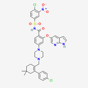 molecular formula C39H38Cl2N6O6S B8641353 N-[(4-Chloro-3-nitrophenyl)sulfonyl]-4-[4-[[2-(4-Chlorophenyl)-4,4-dimethylcyclohex-1-en-1-yl]methyl]piperazin-1-yl]-2-[(1H-pyrrolo[2,3-b]pyridin-5-yl)oxy]benzamide 