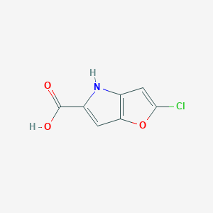 molecular formula C7H4ClNO3 B8641367 2-chloro-4H-furo[3,2-b]pyrrole-5-carboxylic acid 