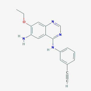 molecular formula C18H16N4O B8641379 7-ethoxy-N4-(3-ethynylphenyl)quinazoline-4,6-diamine 