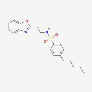 molecular formula C20H24N2O3S B8641380 N-(2-(Benzo[d]oxazol-2-yl)ethyl)-4-pentylbenzenesulfonamide CAS No. 926283-44-5