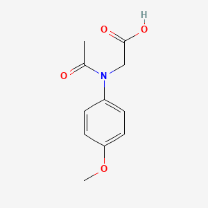 molecular formula C11H13NO4 B8641390 2-[N-(4-methoxyphenyl)acetamido]acetic acid 