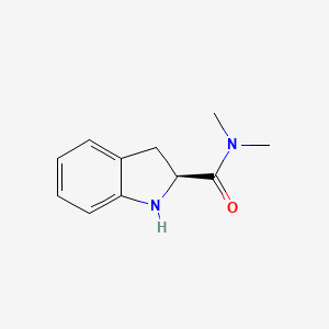 molecular formula C11H14N2O B8641404 (2S)-N,N-dimethyl-2,3-dihydro-1H-indole-2-carboxamide 