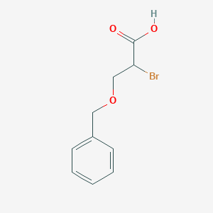 molecular formula C10H11BrO3 B8641424 3-(Benzyloxy)-2-bromopropanoic acid 