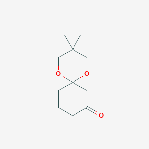 molecular formula C11H18O3 B8641597 3,3-Dimethyl-1,5-dioxa-spiro[5,5]undecan-8-one CAS No. 187220-44-6