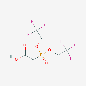 molecular formula C6H7F6O5P B8641607 Acetic acid, [bis(2,2,2-trifluoroethoxy)phosphinyl]- CAS No. 209065-57-6