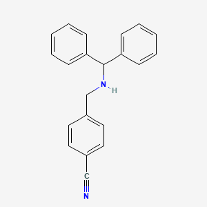 molecular formula C21H18N2 B8641623 4-{[(Diphenylmethyl)amino]methyl}benzonitrile 