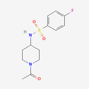 molecular formula C13H17FN2O3S B8641674 N-(1-acetylpiperidin-4-yl)-4-fluorobenzenesulfonamide 