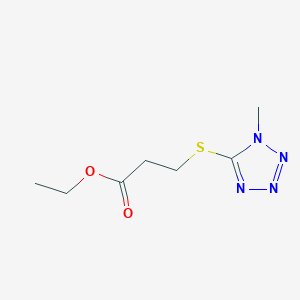 molecular formula C7H12N4O2S B8641680 Ethyl 3-[(1-methyl-1H-tetrazol-5-yl)sulfanyl]propanoate CAS No. 93211-23-5