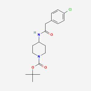 molecular formula C18H25ClN2O3 B8641682 Tert-butyl 4-[2-(4-chlorophenyl)acetamido]piperidine-1-carboxylate CAS No. 278598-15-5