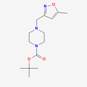 molecular formula C14H23N3O3 B8641716 tert-butyl 4-[(5-methyl-1,2-oxazol-3-yl)methyl]piperazine-1-carboxylate 
