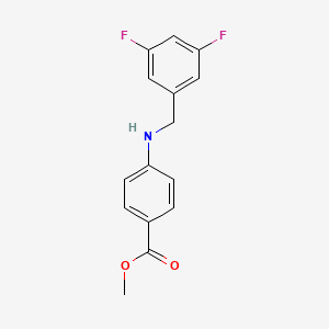 molecular formula C15H13F2NO2 B8641893 Methyl 4-[(3,5-difluorophenyl)methylamino]benzoate 