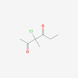 molecular formula C7H11ClO2 B008642 3-Chloro-3-methylhexane-2,4-dione CAS No. 105949-90-4