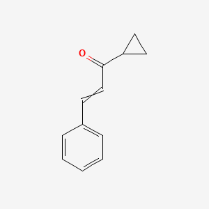 molecular formula C12H12O B8642057 1-Cyclopropyl-3-phenylprop-2-en-1-one 