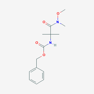molecular formula C14H20N2O4 B8642162 benzyl N-{1-[methoxy(methyl)carbamoyl]-1-methylethyl}carbamate CAS No. 875549-00-1