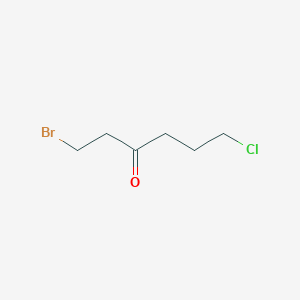 molecular formula C6H10BrClO B8642243 1-Bromo-6-chlorohexan-3-one CAS No. 174790-33-1